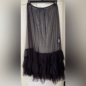 Amandine black tulle skirt